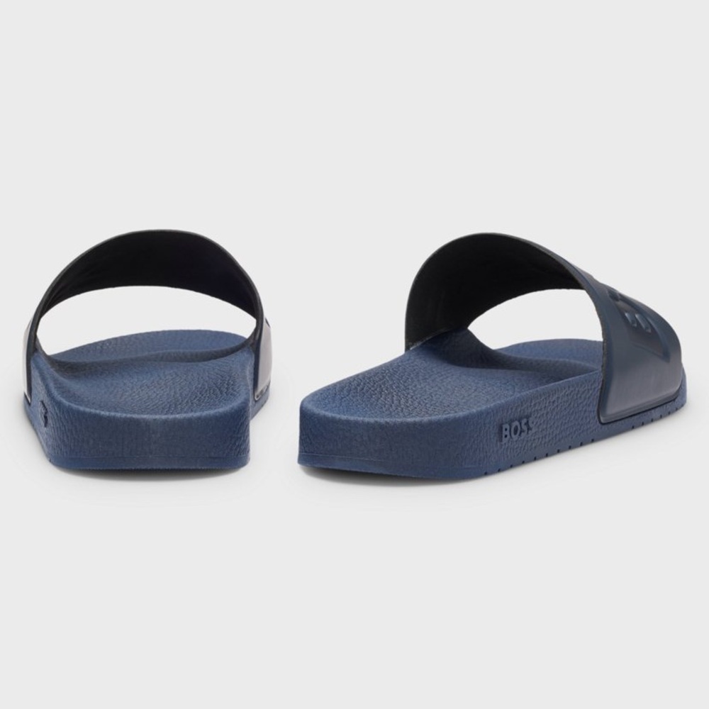 BOSS ITALIAN-MADE SLIDES WITH LARGE LOGO DETAIL - Picture 4 of 5